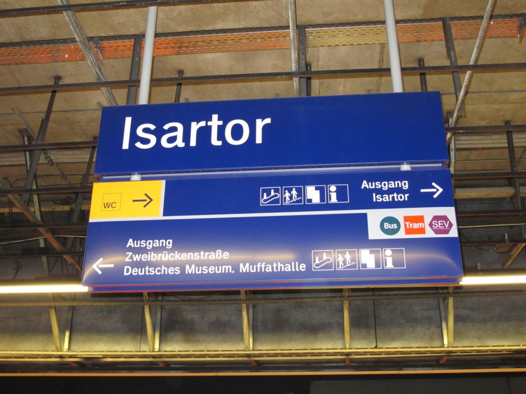 ドイツ博物館への案内看板