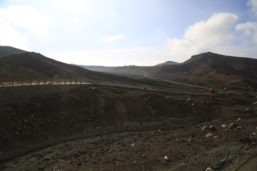 火山ガスが流れる様子
