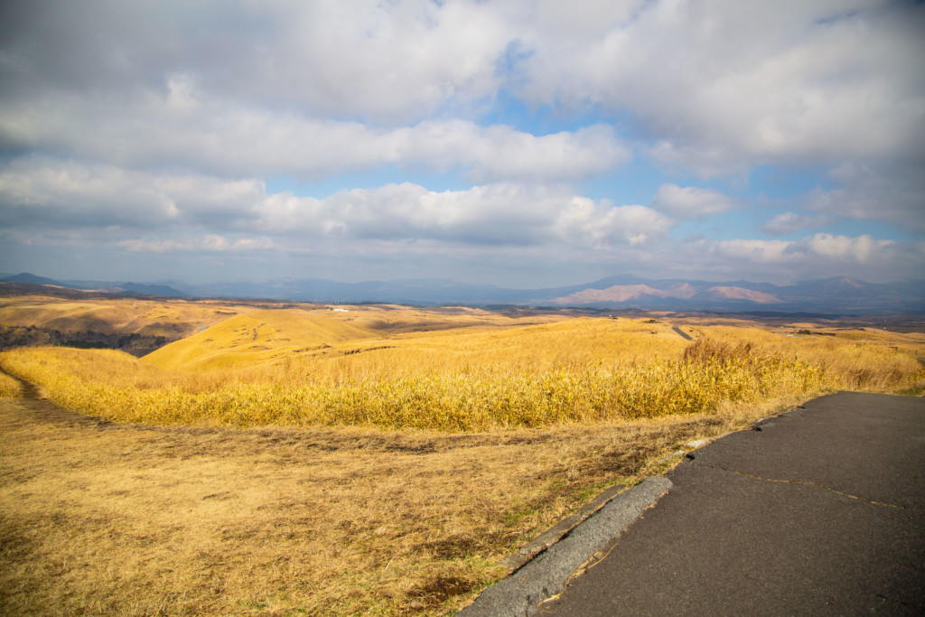 大観峰周辺の高原道路