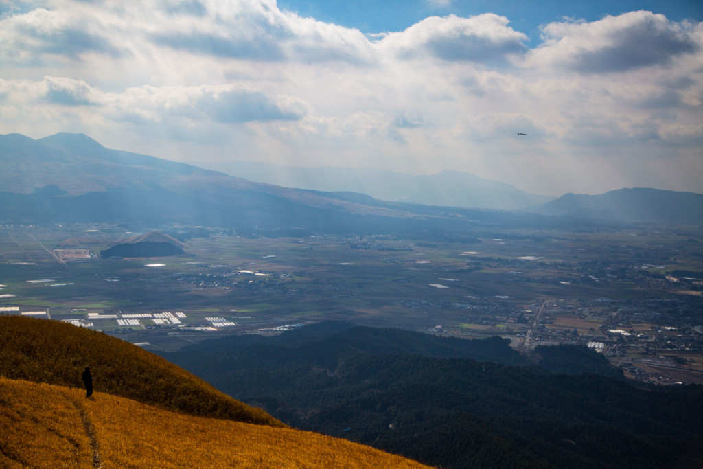 ラジコン飛行機を操縦する様子