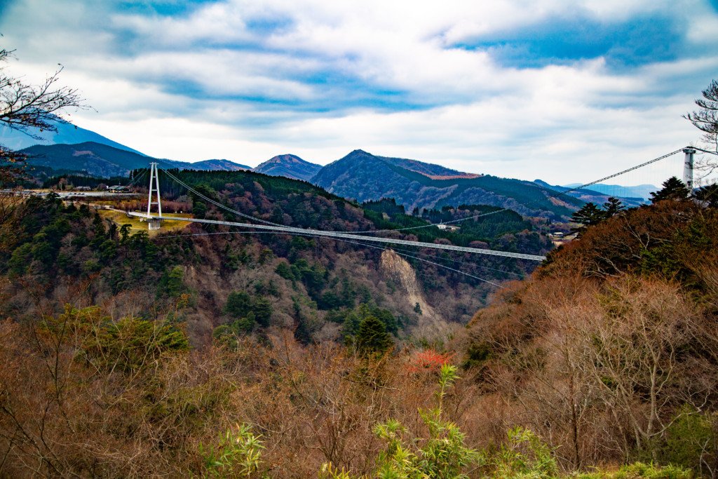北方エリアの展望所から見た大吊橋