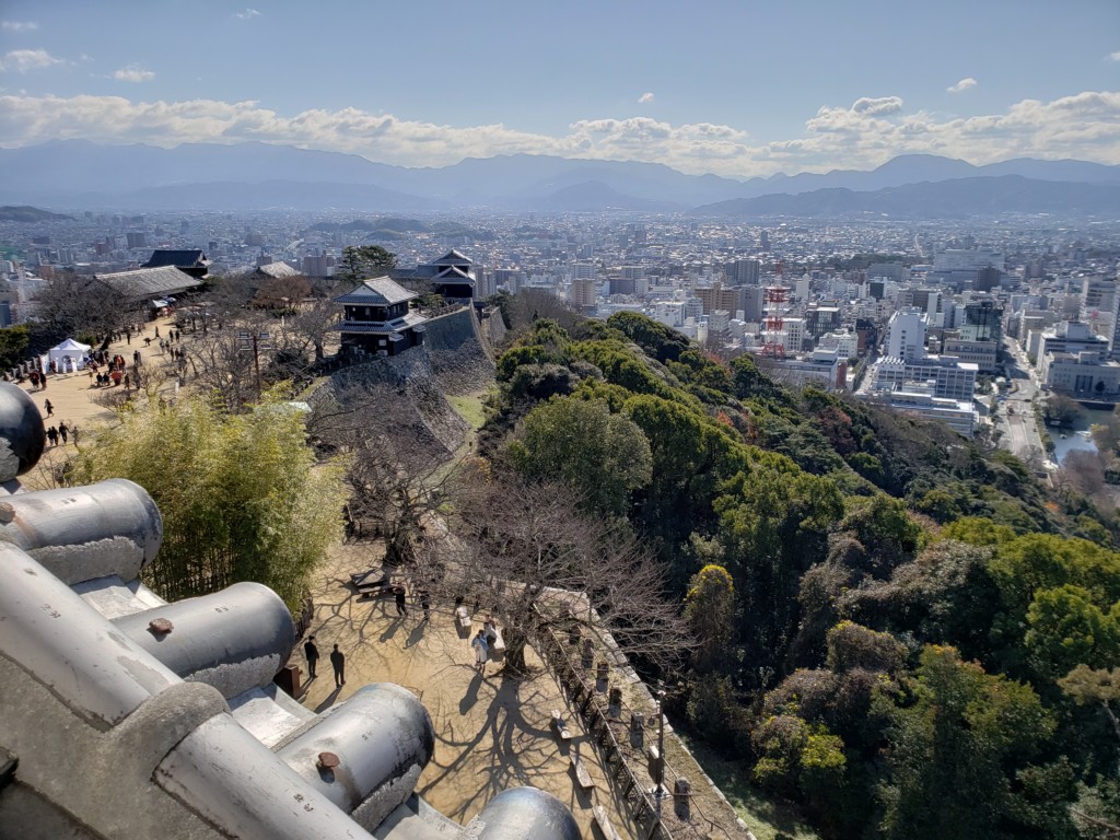 松山城 天守閣からのパノラマ1